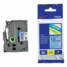 Brother TZe-541 Labelling Tape – Black on Blue, 18mm wide Standard Laminated